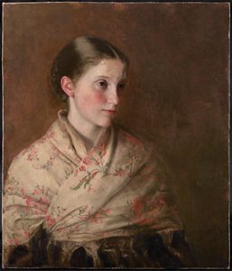 Una chica con chal (óleo sobre lienzo) de Walter Henry Truscott