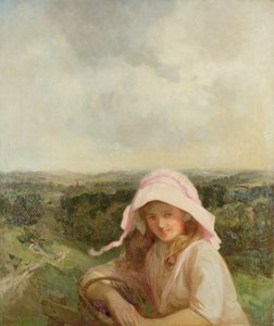 Chica en un paisaje de Walter Herbert Allcott