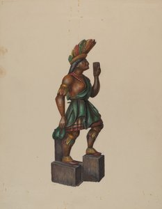 Indio de tienda de cigarros, c. 1936 de Walter Hochstrasser