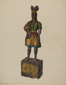 Indio de tienda de cigarros, c. 1936 de Walter Hochstrasser