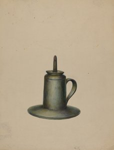 Lámpara de aceite de peltre, c. 1938 de Walter Hochstrasser