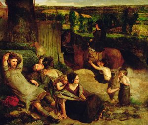 Los vagabundos irlandeses, c.1853-54 de Walter Howell Deverell