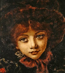 Retrato de Alice Knewstub, la hija del artista de Walter John Knewstub