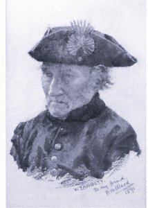 Un pensionista de Chelsea, de una fuente desconocida (litografía en color) de Walter Langley