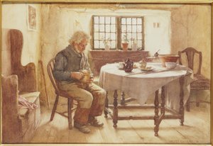 La comida de un hombre pobre, 1891 de Walter Langley