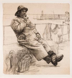 Pescador Fumando una Pipa de Walter Langley
