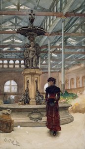 Antiguo mercado y fuente, Birmingham de Walter Langley