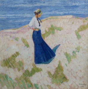 Bernhardine Bornemann en la playa de Heist. 1910 de Walter Ophey