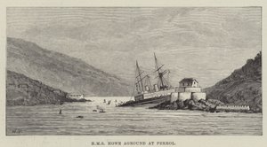 HMS Howe encallado en Ferrol