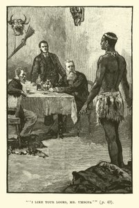 Ilustración para Las minas del rey Salomón de H. Rider Haggard de Walter Paget