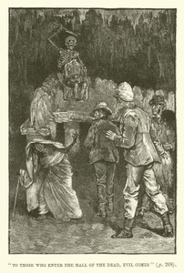 Ilustración para Las minas del rey Salomón de H. Rider Haggard de Walter Paget