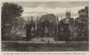 Singleton Abbey, Swansea, la Residencia del Sr. H H Vivian, MP, visitada por el Príncipe y la Princesa de Gales de Walter Paget