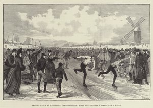 Competencia de patinaje en Littleport, Cambridgeshire, última ronda entre J Smart y T Wells