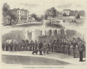 El estado de Irlanda, la residencia de un caballero en 1881