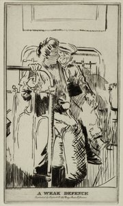 Una defensa débil, c.1911
