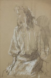 Little Rachel, c. 1906 (Tiza en blanco y negro sobre papel gris ) de Walter Richard Sickert
