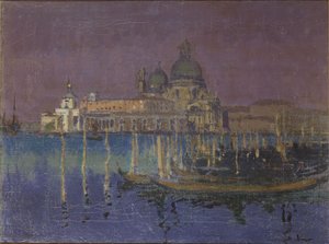 Nocturno: La Dogana y Santa Maria della Salute, Venecia, 1896 de Walter Richard Sickert