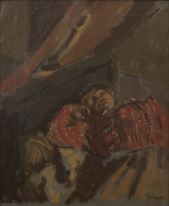 Blusa roja estampada, c. 1907 (Óleo sobre lienzo)