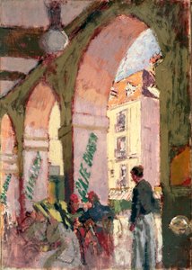 El Café Suizo, o Café des Arcades, Dieppe de Walter Richard Sickert