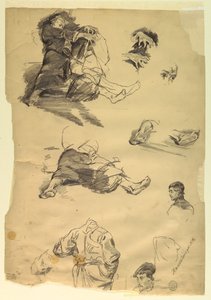 Estudios de figuras para una representación histórica
