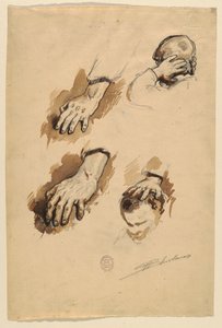 Estudios de manos de Walter Shirlaw