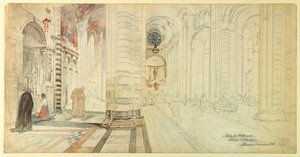 Estudio para acuarela, Catedral de Siena de Walter Shirlaw