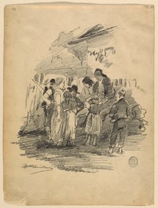 El artista en el pueblo de Walter Shirlaw