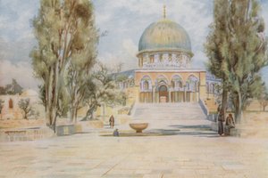 Cúpula de la Roca desde la Mezquita de El Aksa, Jerusalén