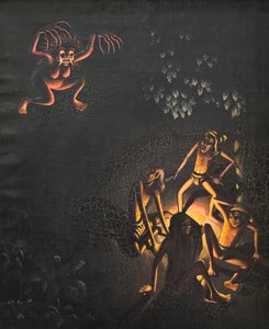 Calonarang, c.1930 (óleo sobre lienzo) de Walter Spies