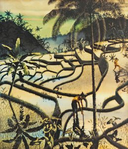 Paisaje de Preanger (Paisaje de Preanger) de Walter Spies