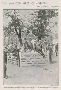 El espectáculo de ponis de polo en Ranelagh, la competencia de saltos de Walter Stanley Paget