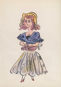 Figuras de libros infantiles: Cenicienta (litografía en color) de Walter Trier