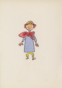 Figuras de libros infantiles: Pulgarcito (litografía en color) de Walter Trier