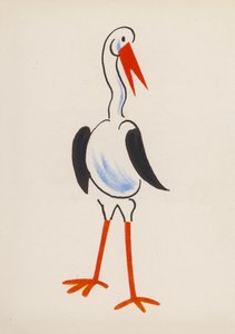 Uno de los locos de Walter Trier (litografía en color) de Walter Trier