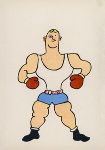 Uno de los locos de Walter Trier (litografía en color) de Walter Trier