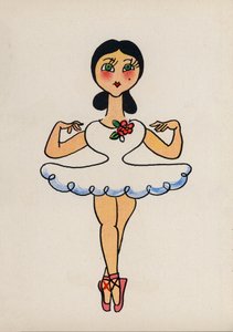 Uno de los locos de Walter Trier (litografía en color) de Walter Trier