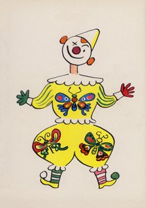 Uno de los locos de Walter Trier (litografía en color) de Walter Trier