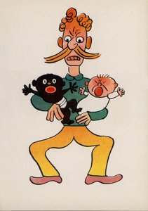 Uno de los locos de Walter Trier (litografía en color) de Walter Trier