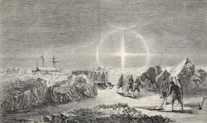 Un funeral en el hielo, el efecto de Paraselena (Lunas falsas) 1859