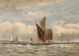 Estuario del Támesis (litografía en color) de Walter William May