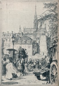 Plaza St. Michel, París, c1913 de Walter Zeising