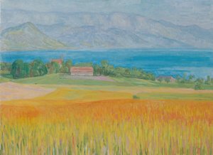 Kornfeld am Attersee de Walther Gamerith