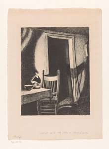 Interior a la luz de las lámparas de Wanda Gág (signed by artist)