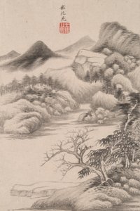Paisaje en el estilo de varios viejos maestros: paisaje después de Dong Yuan (activo 934 de Wang Jian