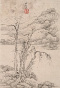Paisaje en el estilo de varios viejos maestros: Paisaje después de Ni Zan (1301 de Wang Jian