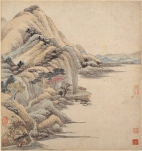 Paisajes en los estilos de los maestros antiguos, siglo XVII de Wang Jian