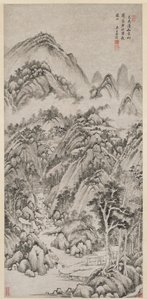 Mountain Village Embraced by the Summer de Wang Shimin