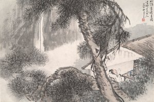 Lectura en el Estudio Secluded Pine (Song yin an)