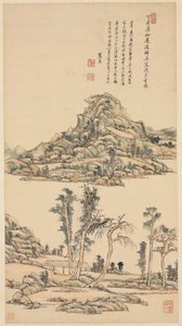 Paisaje en el Estilo de Color de Ni Zan, 1707