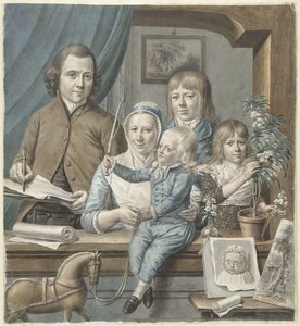 El propio artista y su familia de Warner Horstink